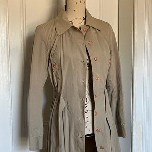 Marnie Skillings Khaki Tan Trench Coat Dress Size US 4 AUS 8 NEW